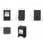 Ecosy+  Purefire Curve 5kw, Multi-Fuel,  Eco Design Approved, Defra Approved Stove